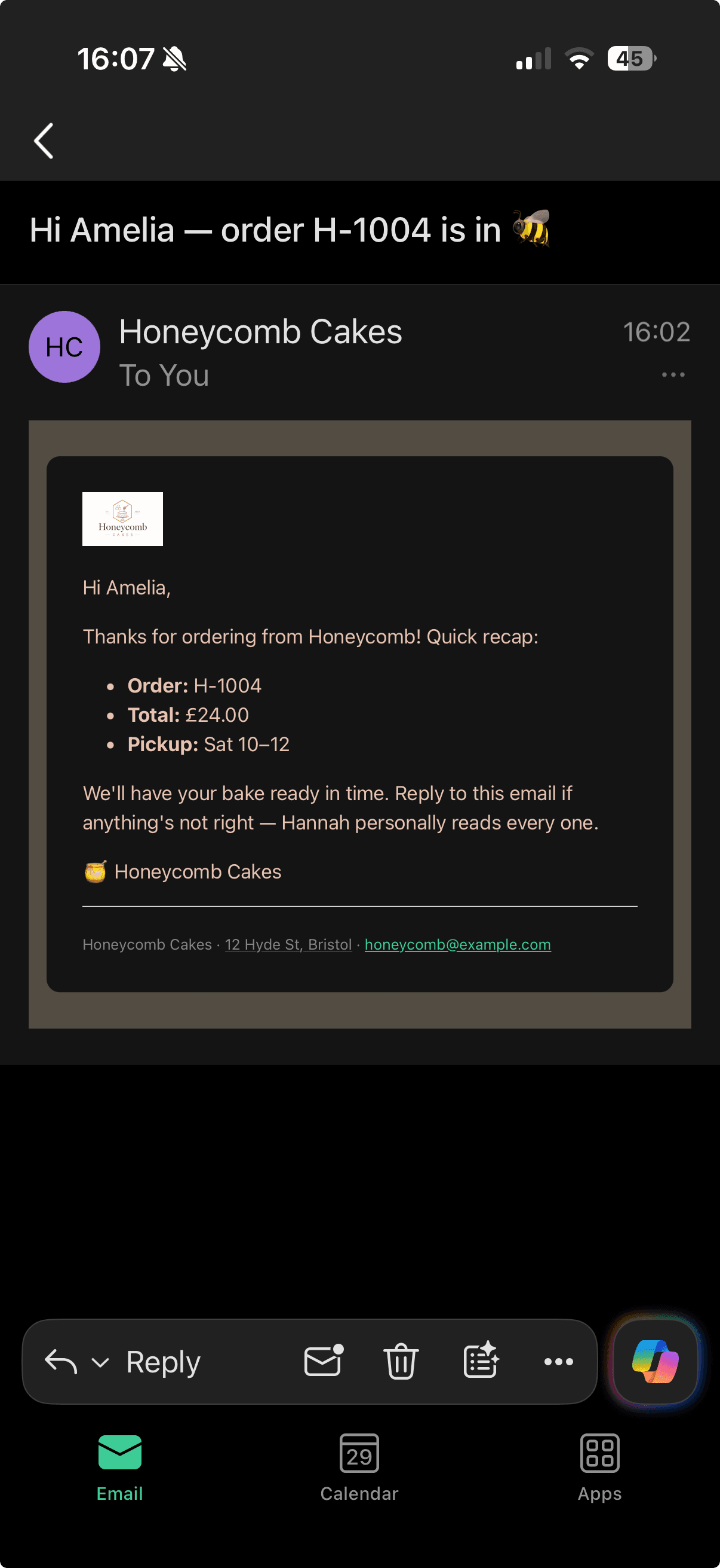 Email template preview